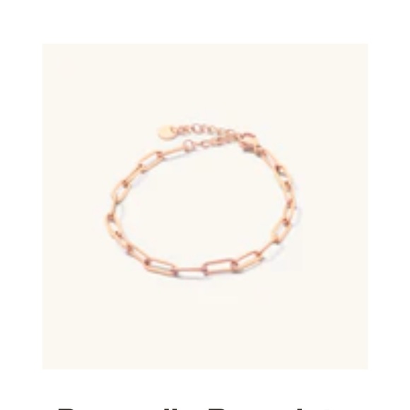 D Louise Paperclip Bracelet - Rose Gold - Picture 1 of 2